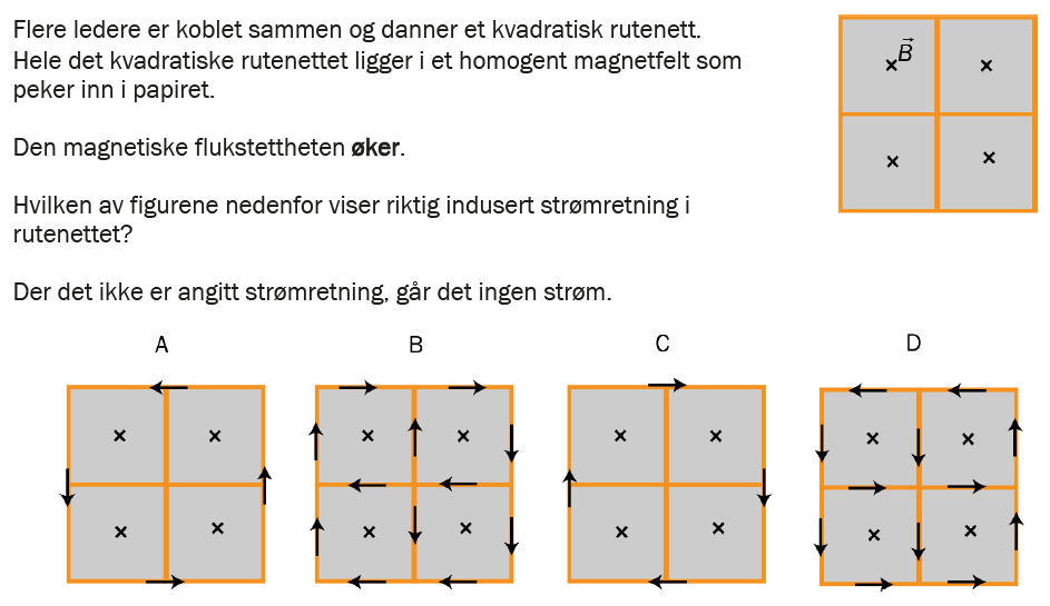 Flervalgsoppgave H25, oppgave 1n – Induksjon