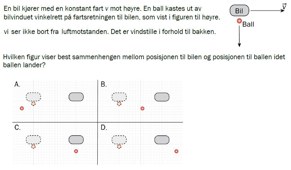 Flervalgsoppgave H23, oppgave 1d – Mekanikk