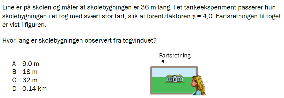 Flervalgsoppgave H24, oppgave 1q – Relativitet
